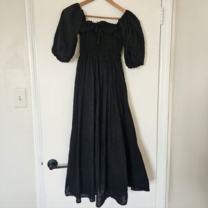 Dress S Cottagecore Midi Milkmaid Boho Peasant Dark Romance Prairie Dot Flowy